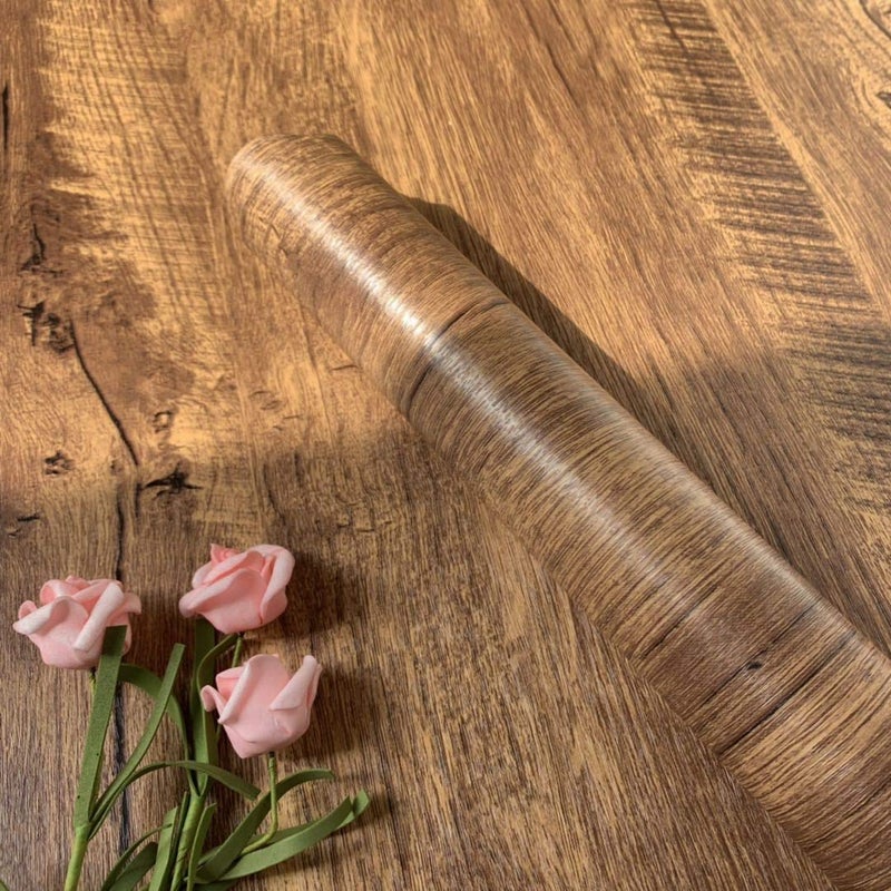 EeeComing 197.7" X17â€Vintage Wood Wallpaper Distressed Wood Contact Paper Wood Grain Wallpaper Peel and Stick Wallpaper Self Adhesive Removable Wood Look Shelf Paper - Image 4